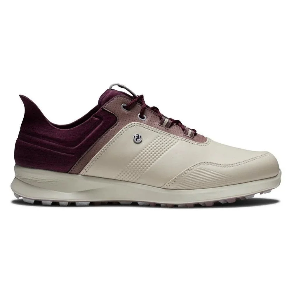 FootJoy FJ Stratos Spikeless Golf Shoes Womens 10 M Vanilla Merlot Versatrax NIB